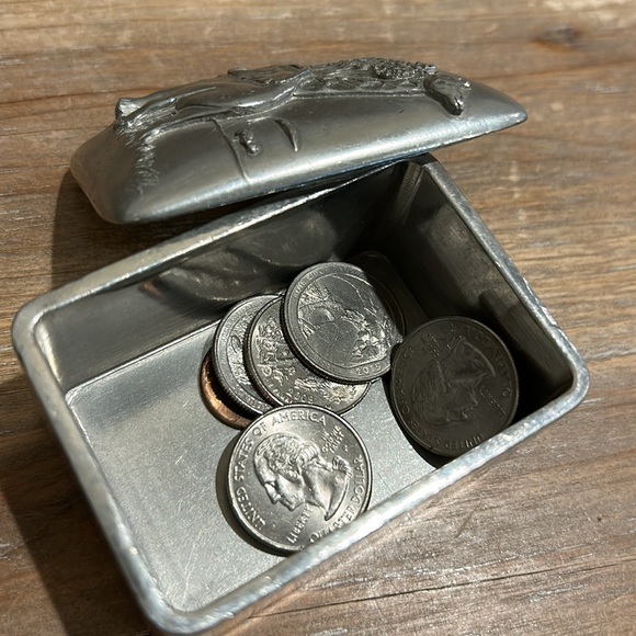 Vintage Pewter Elephant Trinket Box - Picture 12 of 17